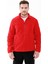 Saka Tam Fermuarlı Erkek Polar Sweatshirt Kırmızı 1