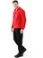 Saka Tam Fermuarlı Erkek Polar Sweatshirt Kırmızı 2