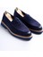 Italyan Stil Iç Dış Naturel Deri Nubuk Erkek Ayakkabı Lacivert T13592 1