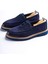 Italyan Stil Iç Dış Naturel Deri Nubuk Erkek Ayakkabı Lacivert T13592 5