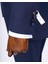 Italyan Stil Slim Fit Şal Yaka Ceket Yelek Pantolon Damatlık Set Lacivert T13696 5