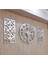 3lü Duvar Saati ve Dekor Gümüş (Saat 50X50CM Dekor 24X50CM) Türk Rakamlı Mdf Üzeri Aynalı Pleksi 4