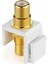 Rca Keystone Jack Ekleme Konnektörü (5 Paket) Soket Dişi Geçmeli Adaptör Bağlantı Noktası Altın Kaplamalı Sıralı Bağlantı Parçası (Beyaz) (Yurt Dışından) 4