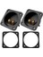 Dıy Ev Araba Stereo Vidalı Fincan Konnektörleri Subwoofer Fişleri 2 Yollu Hoparlör Kutusu Terminali Bağlama Sonrası, 2 Adet Siyah (Yurt Dışından) 2