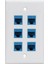Cat 6 Ethernet Duvar Plakası 6 Port, Ethernet Duvar Plakası Dişi-Dişi Çıkarılabilir Cat7/6/6e/5/5e ile Uyumlu (Yurt Dışından) 1
