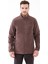 Saka Tam Fermuarlu Erkek Polar Sweatshirt Mürdüm 2
