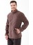 Saka Tam Fermuarlu Erkek Polar Sweatshirt Mürdüm 3