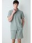 Green Gümüş Rengi Gömlekli Pijama Takımı 2