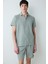 Green Gümüş Rengi Gömlekli Pijama Takımı 3