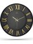 Roma Rakamlı Siyah Zeminli Duvar Saati 43 cm 2