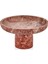 Evza Traverten Ayaklı Sunum Tabağı Kırmızı 29*29*16 cm 1
