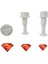 Luxury Superman Şekilli Mini Enjektörlü Kopat Şeker Hamuru Basmalı Kalıp Küçük Boy 3 Lü 1 Adet 1