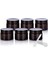 Luxury 6 Adet Amber Kahverengi 50ML Cam Krem Kavanozu 1 Adet 2