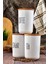 Luxury 3lü Ahşap Kapaklı Transfer Etiketli Akrilik Çay/kahve/şeker Kavanozu 900ML 1 Adet 1