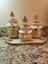 Luxury Gold Kavanoz Set Seramik 3'lü Baharat Saklama Kabı 1 Adet 1