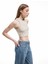 Bisiklet Yaka Kolsuz Dar Kesim Crop Basic Atlet 1