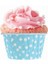 Luxury Muffin Cupcake Kek Kalıbı Kapsülü Mavi Renk Beyaz Puantiyeli Özel Pet Kapsül 20 Adet 1 Adet 1