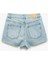 Yüksek Bel Rahat Kesim Pamuklu Yırtık Mini Denim Şort 2