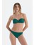 Koyu Yeşil Straplez Bikini Üst 4