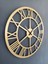 Roma Rakamlı Metal Gold - Altın Duvar Saati 1,5 mm Kalınlık 50 x 50 cm 1