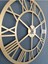 Roma Rakamlı Metal Gold - Altın Duvar Saati 1,5 mm Kalınlık 50 x 50 cm 3