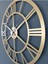 Roma Rakamlı Metal Gold - Altın Duvar Saati 1,5 mm Kalınlık 50 x 50 cm 5