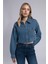 Crop Kadın Jean Ceket Denim 2