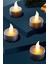 Dekoratif 4 Adet LED Tealight Mum Alev Efektli LED Işıklı Mum Dekor Alevsiz Mum 3