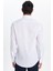 Slim Fit Arkadan Pensli Önden Kulplu Düz Trend Beyaz Erkek Gömlek 5