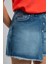 Mila Kadın Jean Şort Etek Denim 4