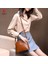 Retro Minimalist Texture Small Shell Bag Large Capa Oil Wax Deri Kadınların Çantası Texture Single Shoulder Crossbody (Yurt Dışından) 3