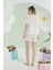 Beyaz Papatya Şortlu Önden Bağlamalı Pijama Takımı 3