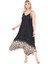 Butik Askılı V Yaka Siyah Puanlı Eteği Leopar Desen Elbise 4