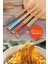 15 Çift Renkli Desenli Bambu Chopstick Yıkanabilir Çin Çubuk Suşi Ramen Noodle Yemek Çubukları 2