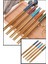 15 Çift Renkli Desenli Bambu Chopstick Yıkanabilir Çin Çubuk Suşi Ramen Noodle Yemek Çubukları 4
