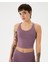 Lila Çapraz Sırt Halter Bluz 1