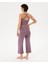 Lila Çapraz Sırt Halter Bluz 3