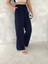 Ayrobin Oversize Kadın Pantalon - Lacivert 4