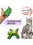 2'li Peluş Kedi Oyuncak Seti Ponponlu, Lastikli Kedi ve Yeşil Renkli Yılan Kedi Oyuncakları 6