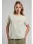 Leicester Kadın O Yaka T-Shirt Taş 3