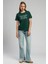 Green Kadın O Yaka T-Shirt Zümrüt 1