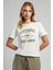 East Kadın O Yaka T-Shirt Ekru 4