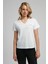 Sade Kadın V Yaka T-Shirt Beyaz 2