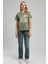 Grow Kadın O Yaka T-Shirt Haki 1