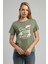 Grow Kadın O Yaka T-Shirt Haki 2