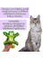 Yeşil Renkli Kedi Oyuncağı Ponponlu ve Lastikli Peluş Kedi Oyuncağı 2