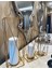 3lü Altın Dekoratif Kafes Mumluk Gold Fener Şamdan Metal Üçlü Takım FMA04459 5
