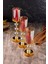 Kristal Taşlı Ayaklı Gold Şamdan 3'lü Set 5