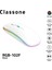 RGB-102F Rgb Işıklı, Efektli, Silent-Sessiz, Rf Kablosuz, Bluetooth Mouse - Beyaz 1