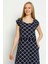 Desenli Kemerli Cepli Penye Modal Kısa Kollu Pamuklu Elbise 2